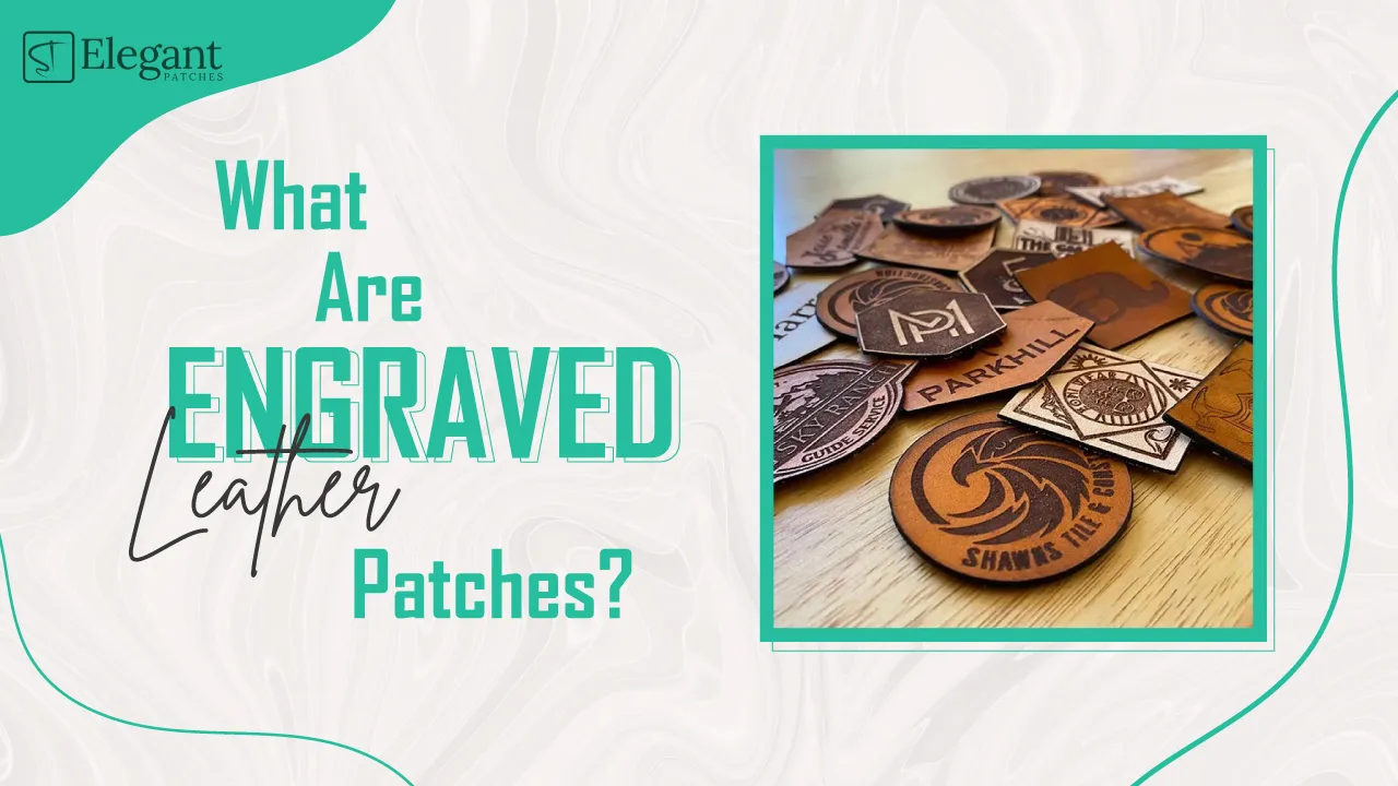 what are engraved leather patches
