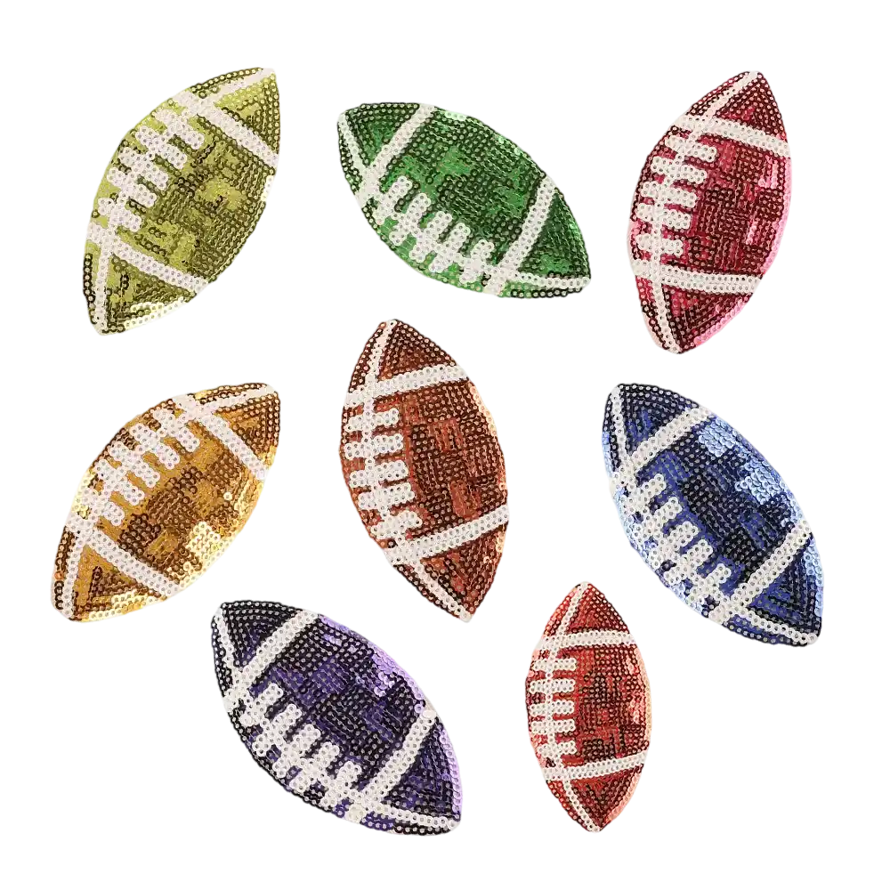 Football Sequin Patches