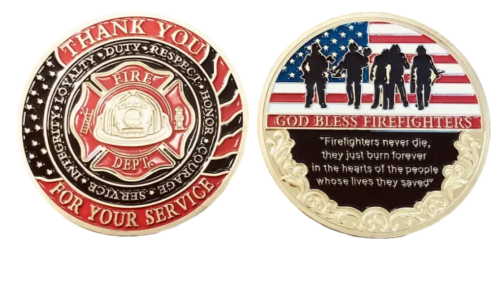 Firefighters Challenge Coins