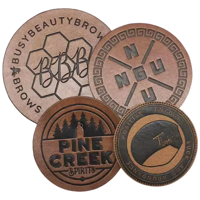 Embossed Debossed Leather Patches - Elegant Patches